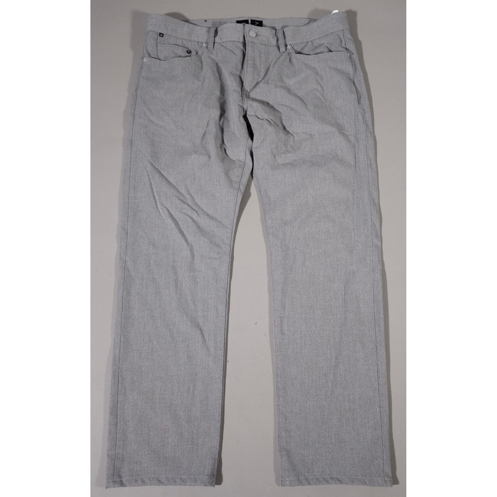 BOSS Hugo Boss Performance Pants Mens 36x32 Gray Stretch Straight Leg Trousers